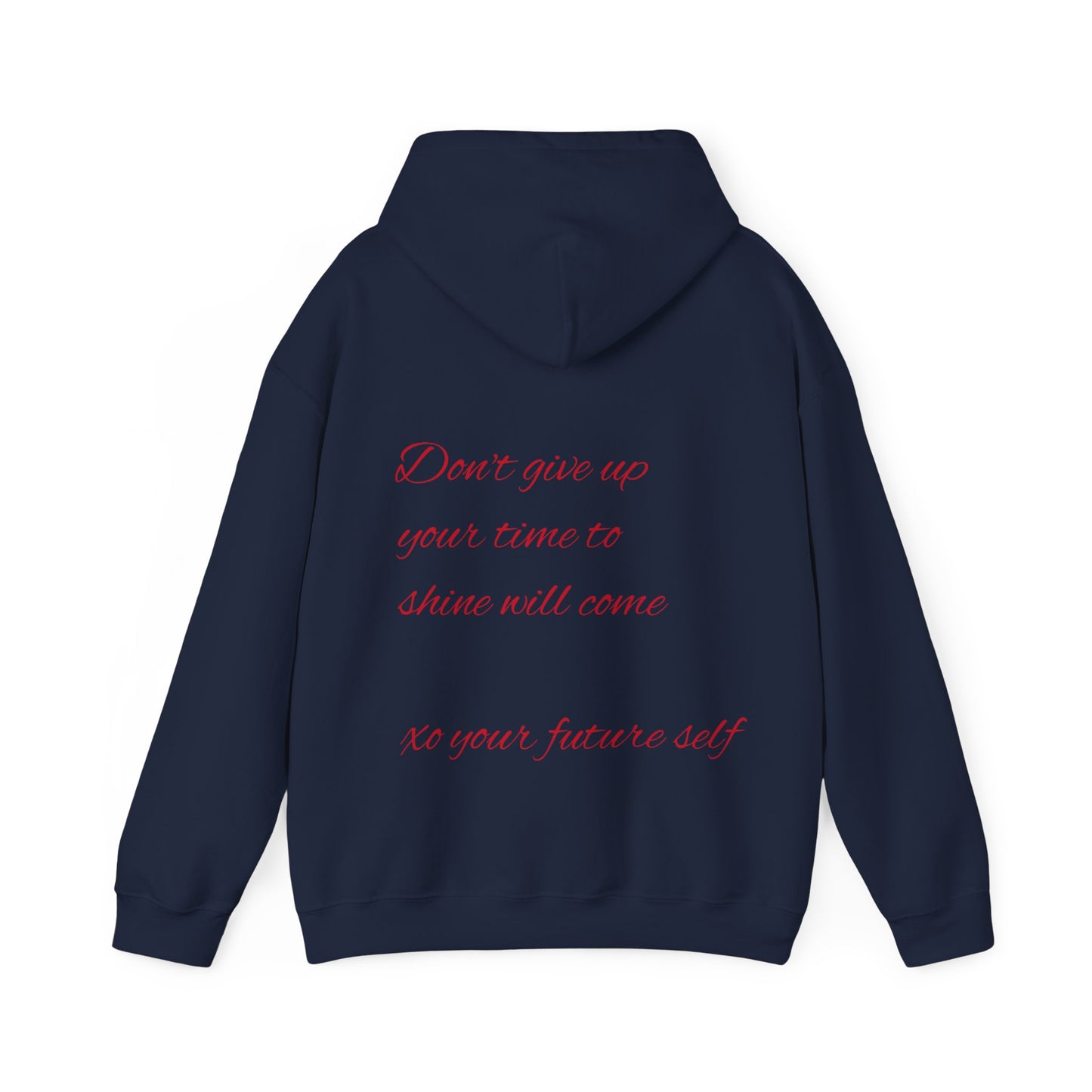 Sweatshirt with motivational logo at the back.