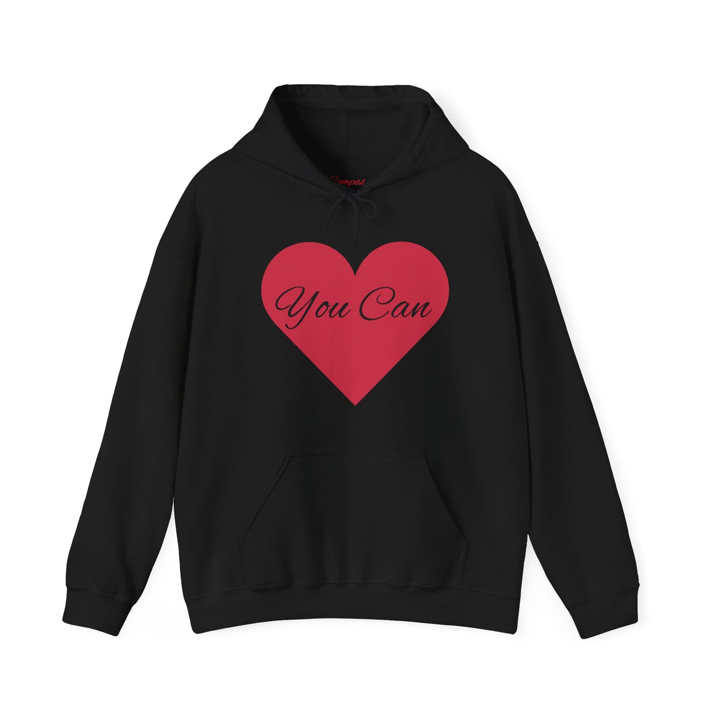 Unisex Hooded Sweatshirt with motivational logo.