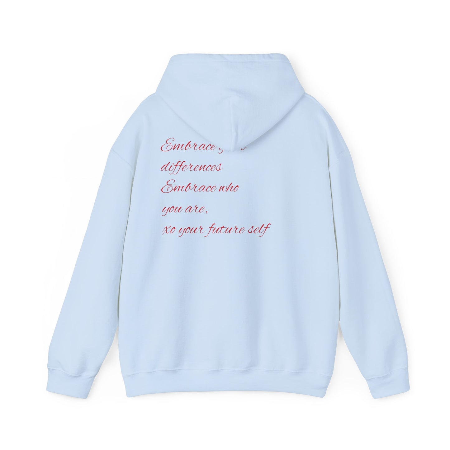 Unisex Hooded Sweatshirt with motivational logo and mental health message at the back.