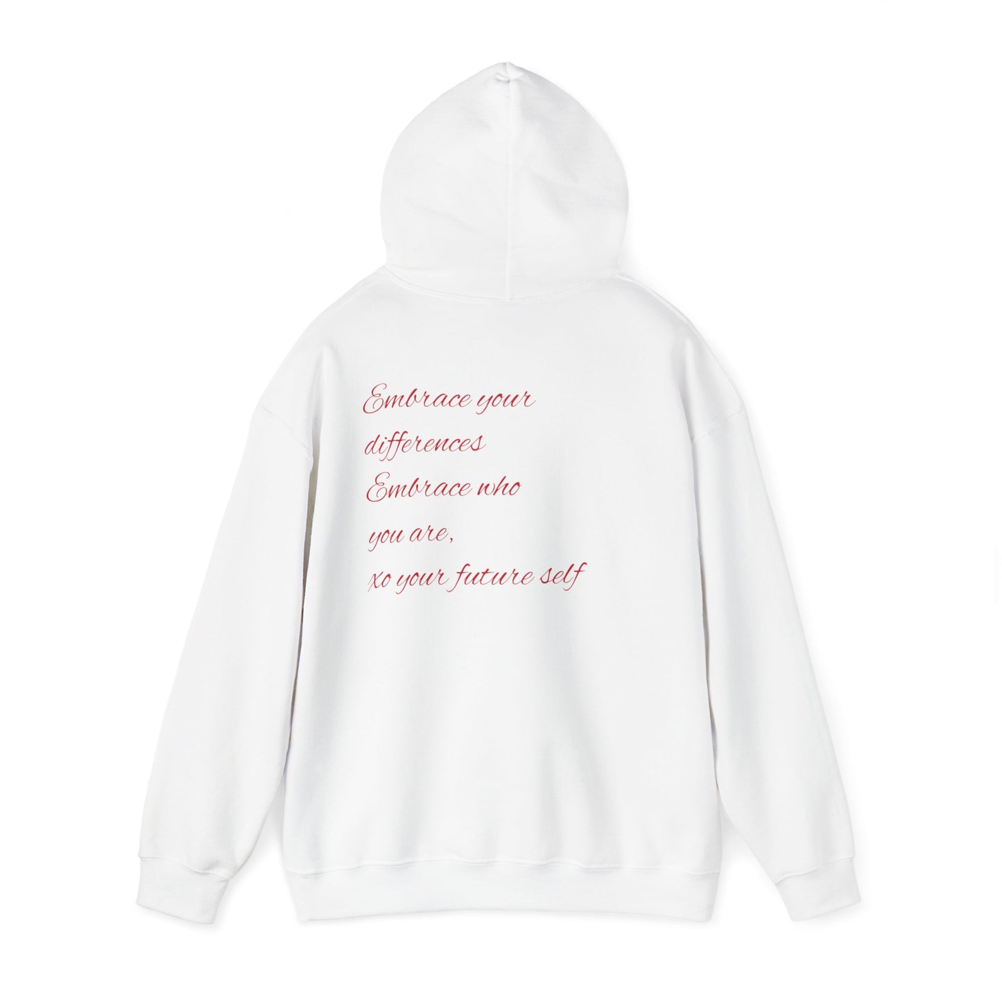 Unisex Hooded Sweatshirt with motivational logo and mental health message at the back.