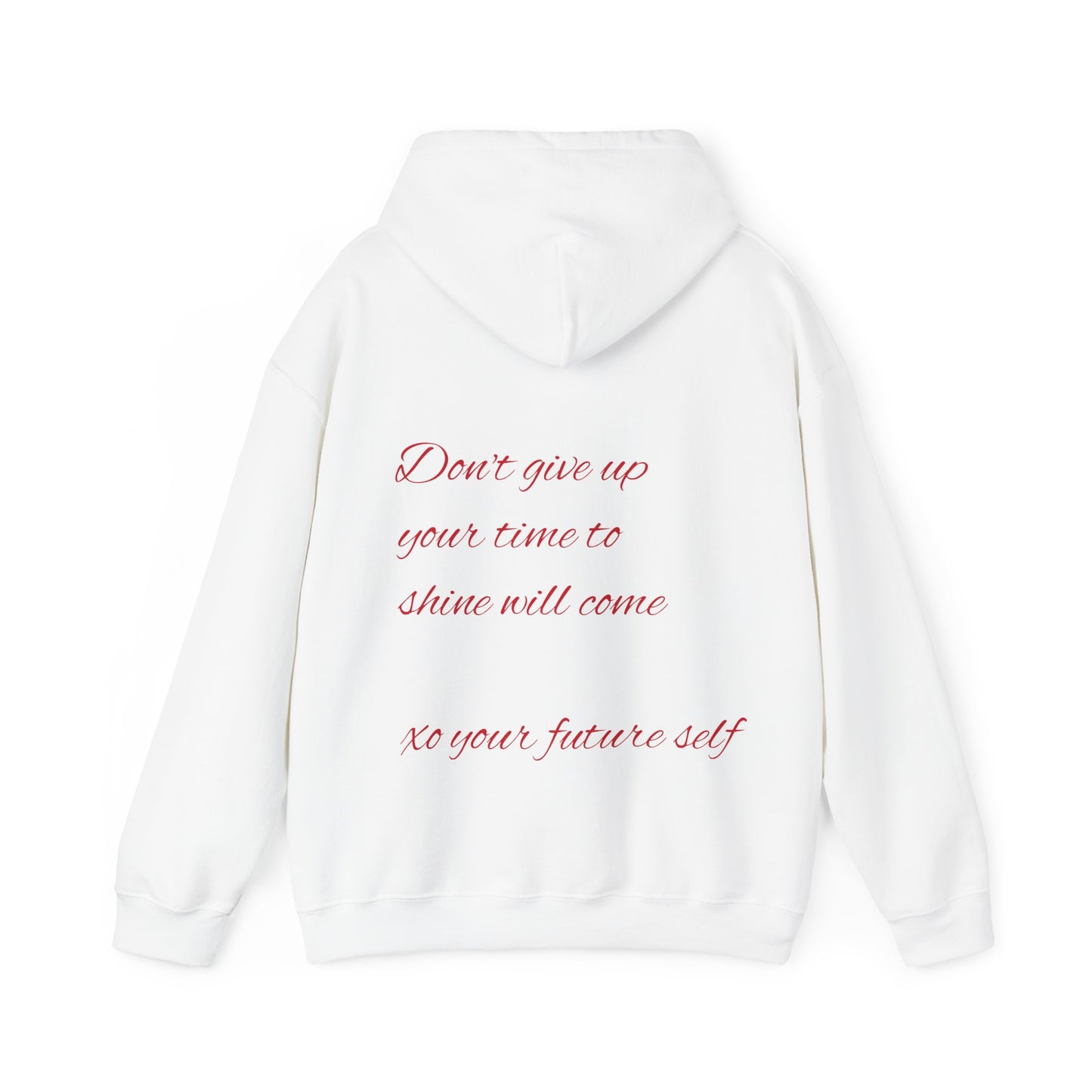 Sweatshirt with motivational logo at the back.