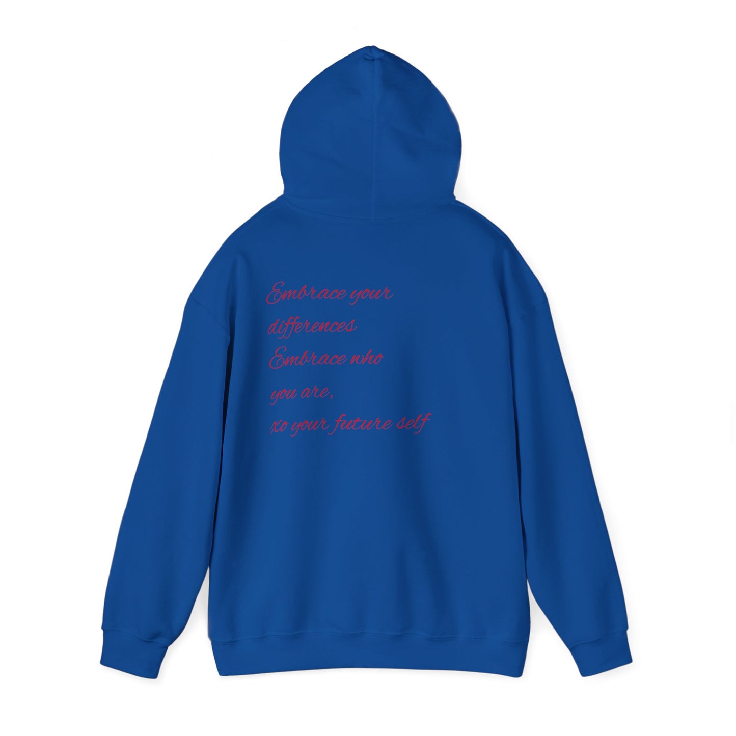 Unisex Hooded Sweatshirt with motivational logo and mental health message at the back.