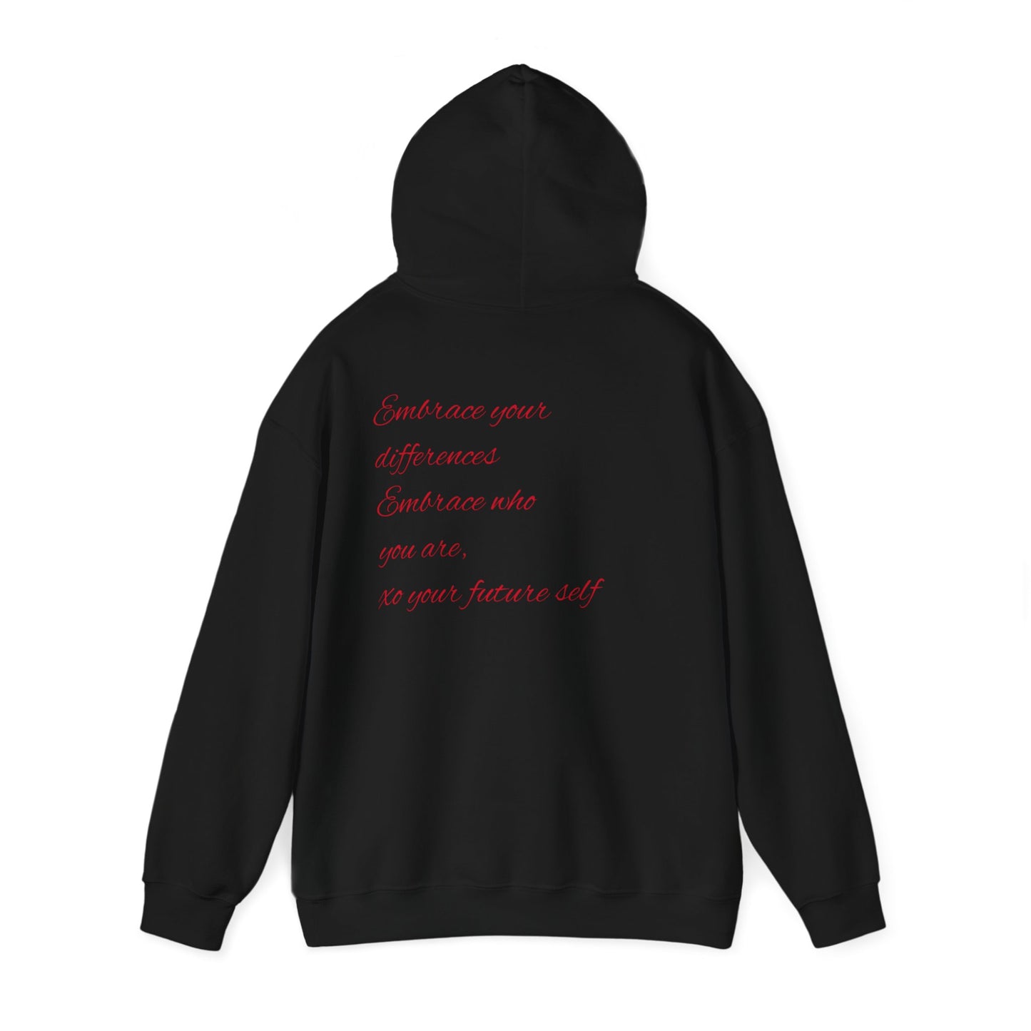 Unisex Hooded Sweatshirt with motivational logo and mental health message at the back.