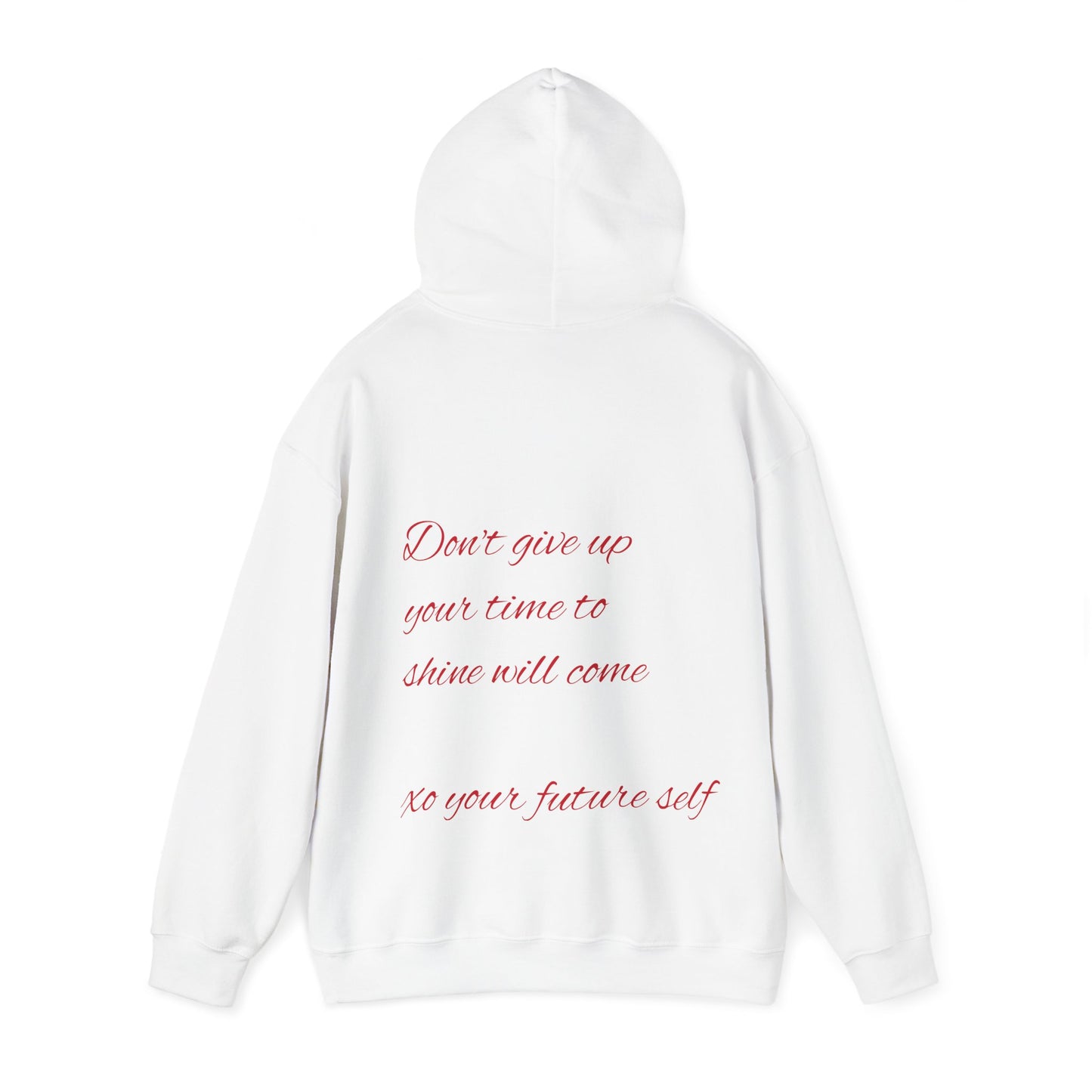 Sweatshirt with motivational logo at the back.